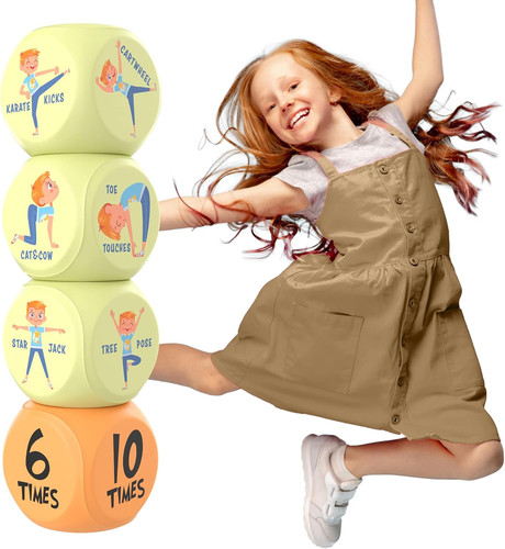 Exercise dice for kids - dice,