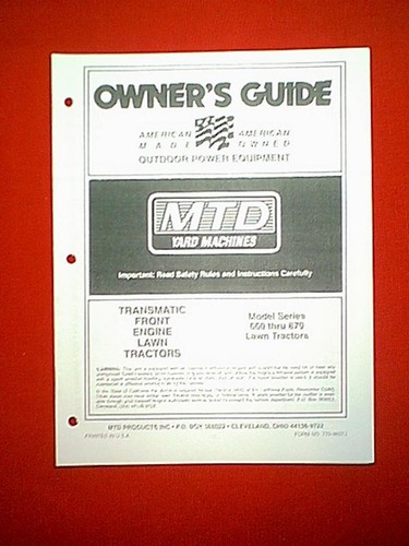 Mtd yard machine tractor - mtd,