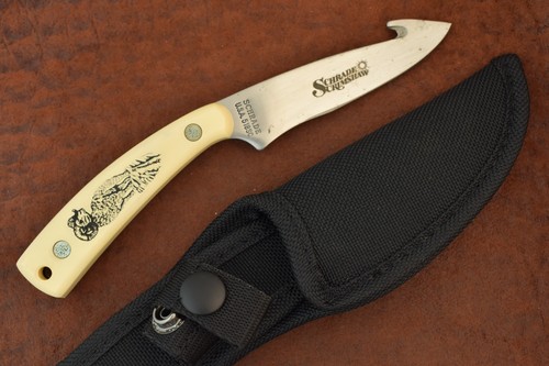 Schrade made usa scrimshaw - schrade,