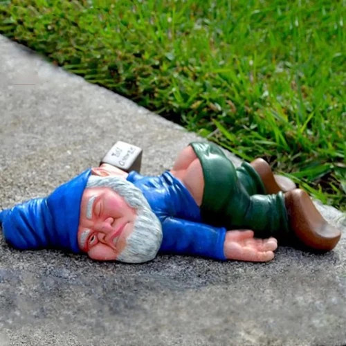 Drunk dwarf garden - garden, gnome