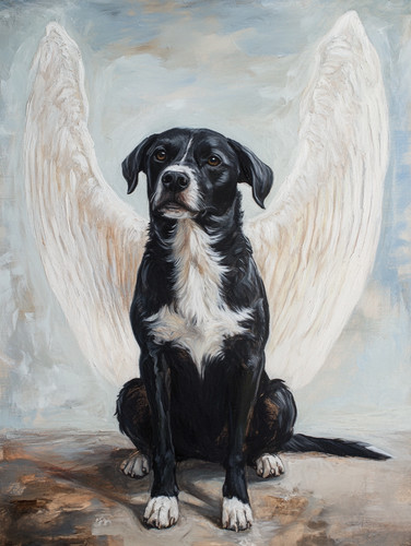 Custom dog angel memorial - angel,