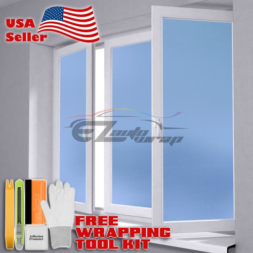 Frosted film light blue glass - blue,