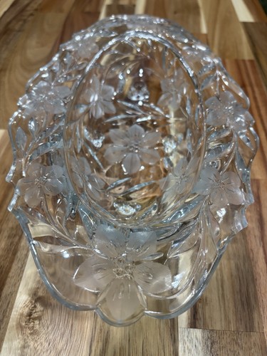 Vintage crystal glass footed - crystal,