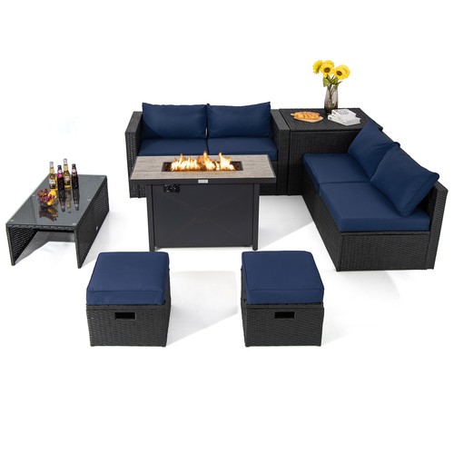 9pcs patio rattan furniture - rattan,