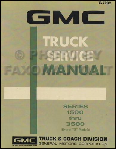1972 gmc truck shop manual - 1972,