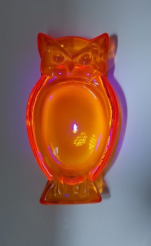 Vintage viking glass owl - vintage,