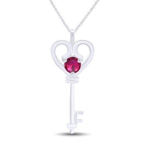 Key heart pendant - pendant, necklace