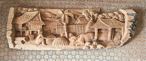 Wood carving old - wood, thai