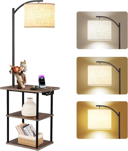 Floor lamp with tables - with, tables,