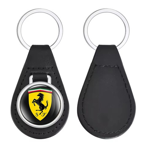 Ferrari leather keychain - leather,