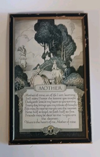 Vintage framed poem and - vintage,