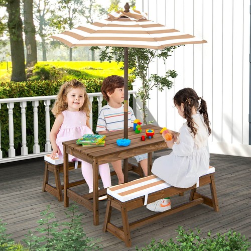 Kids picnic table bench set - table,