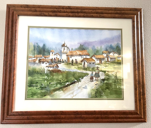 Framed peruvian village - peruvian,