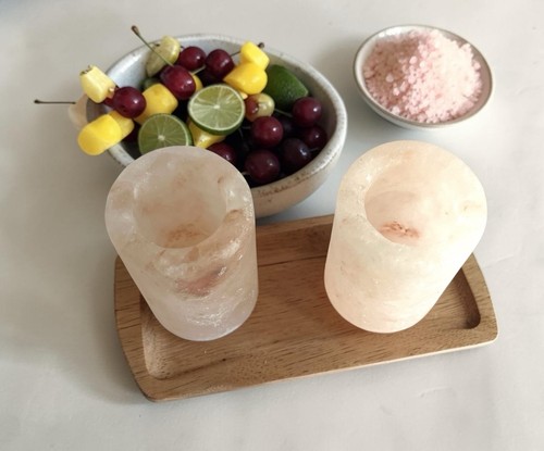 Pink himalayan salt - salt, glass