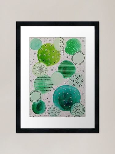 Abstract watercolor circles