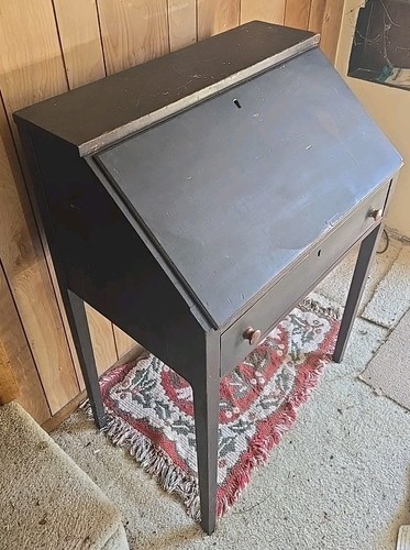 Antique slant secretary desk - antique,