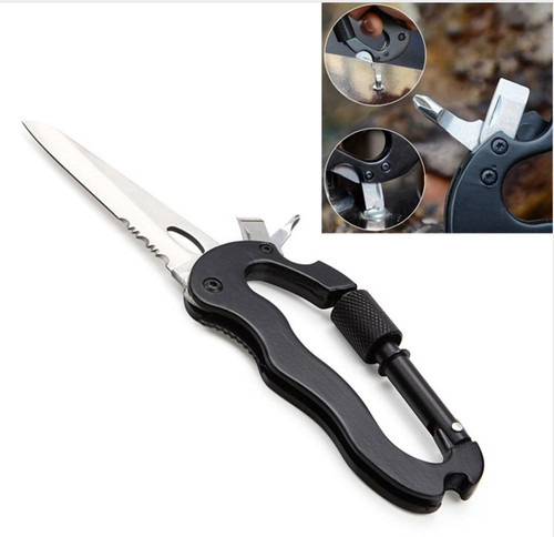 Aluminum climbing carabiner - aluminum,