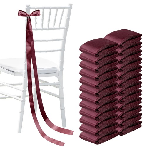 Pcs burgundy satin wedding - burgundy,