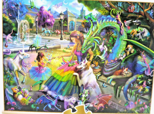 Buffalo dragon garden puzzle - buffalo,