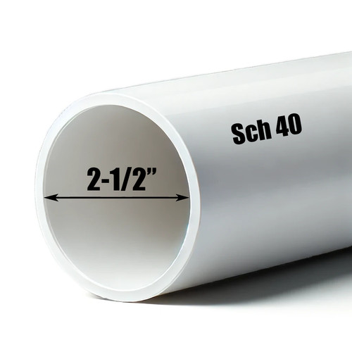 Pvc pipe schedule 40 - 2-1/2",