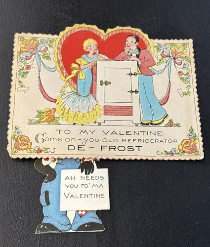 Antique valentines day card - antique,