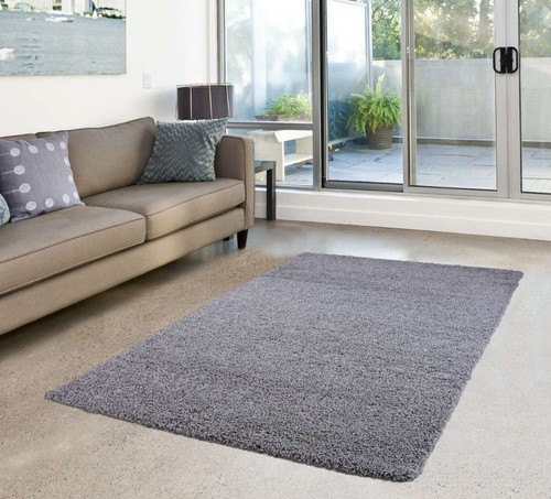 Shaggy area rug 8 grey - area,