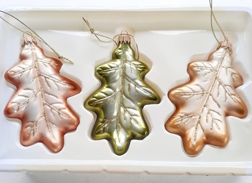 Glass oak leaf shaped - 3,