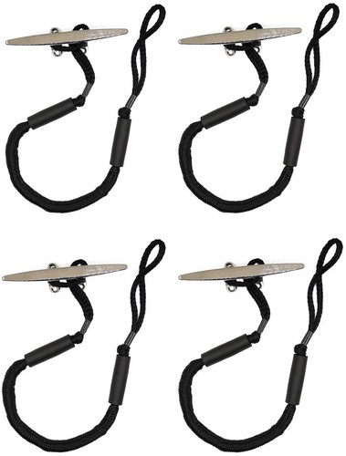 Black bungee dock lines - black,