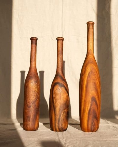 Natural wooden indian clubs - wooden,