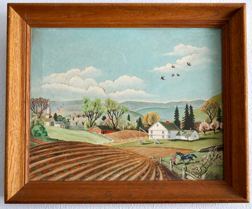 Vintage grandma moses style - grandma,