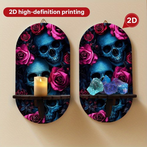 Skulls and roses art - and,