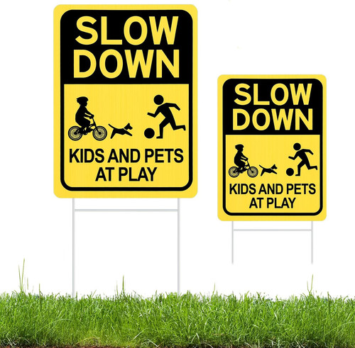 Slow down kids - pets, at