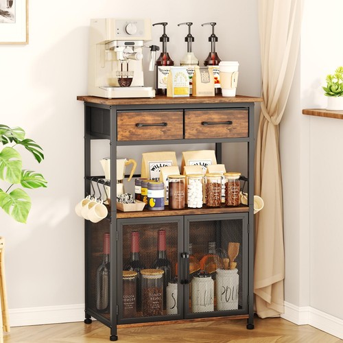 Coffee bar cabinet with drawer - coffee,