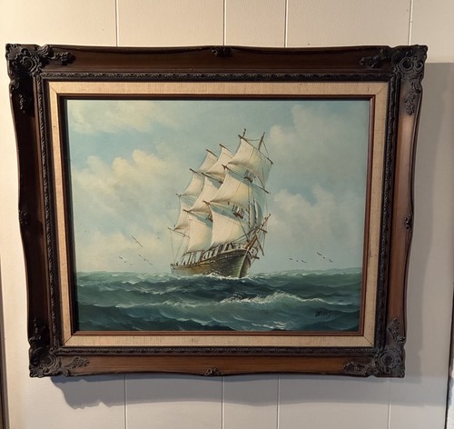 Davis framed original oil - original,