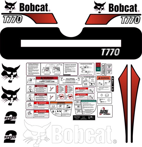 Fits bobcat t770 decal - fits,
