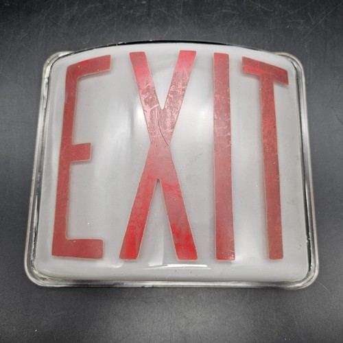 Vtg frosted curved glass exit - vtg,