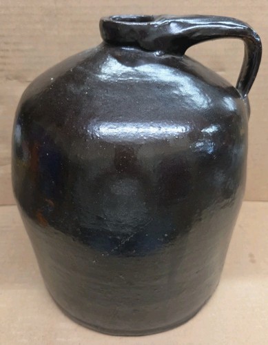 Antique dark brown stoneware - brown,