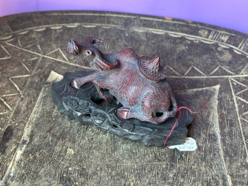 Vintage hand carved rosewood - vintage,