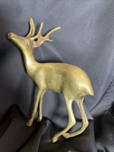 Vintage brass deer stag - vintage,