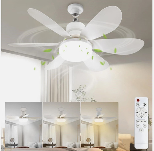 Socket fan light ceiling - fan, fans