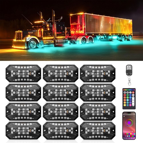 12pod rgb led rock light - rgb, under