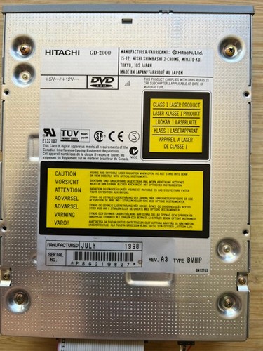 Hitachi 2000 dvd rom - hitachi, gd-2000