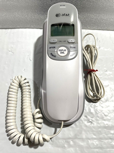 White trimline phone - white,