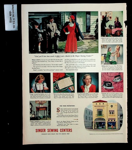 1947 singer sewing centers - singer,