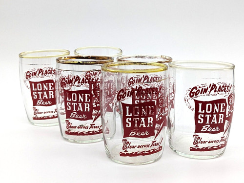 Vintage lone star beer glasses - vintage,
