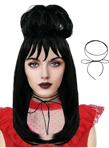 Lydia deetz wig and flowers - wig,