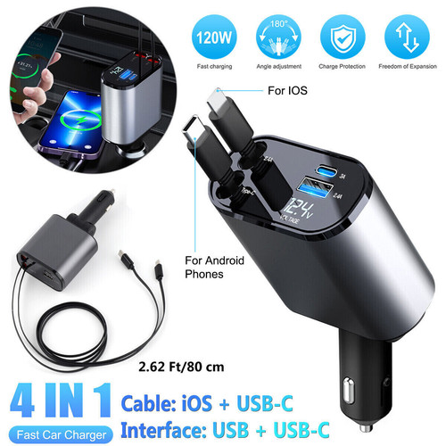 Retractable car charger - retractable,