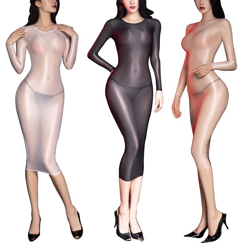 Womens sexy glossy see through - womens,