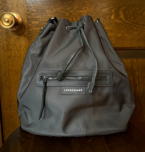 Longchamp gray bucket - longchamp,