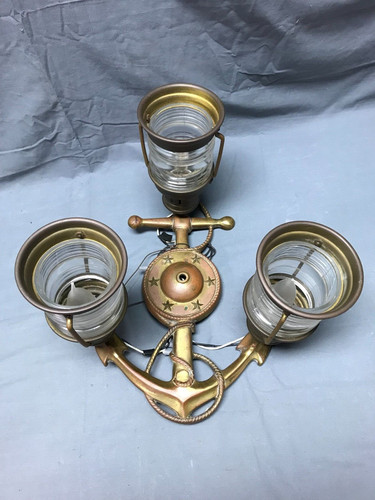 Brass maritime nautical anchor - nautical,